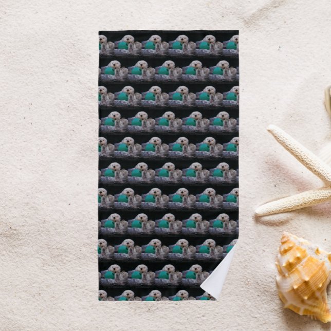 Niedliches Meeresraupenmuster Strandtuch (In Situ Beach)