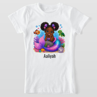 Niedliches Meerjungfrau-Mädchen-T-Shirt für Kinder T-Shirt