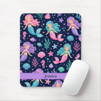 Niedliches Meerjungfrau-Muster Mousepad