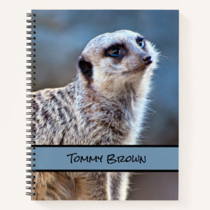 Niedliches Meerkat Posing Foto Personalisiert Notizbuch