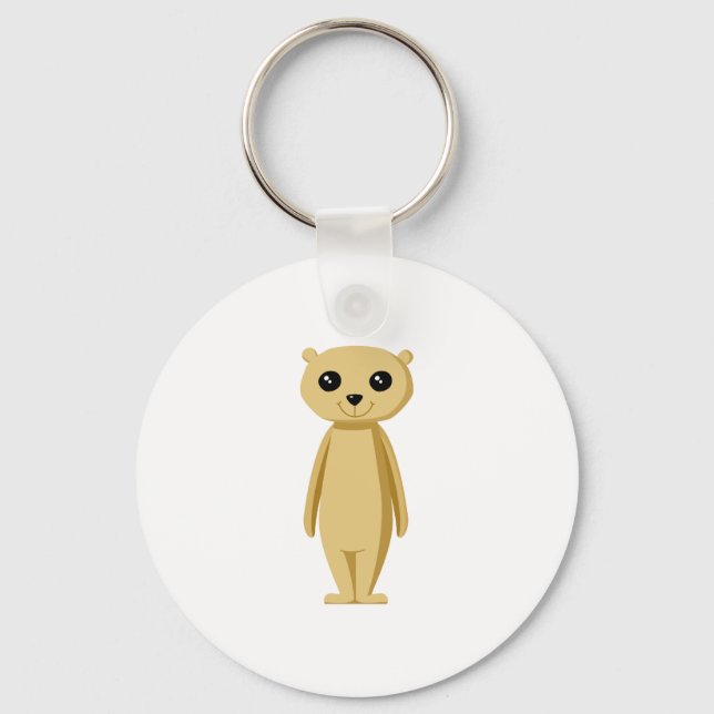 Niedliches Meerkat. Schlüsselanhänger (Vorderseite)