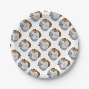 niedliches Meerschweinchengesicht Pappteller