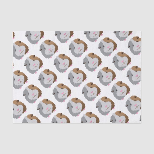 niedliches Meerschweinchengesicht Seidenpapier (Vorderseite)