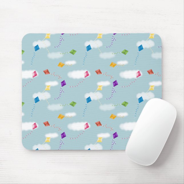 Niedliches mehrfarbiges Kites Kids-Muster Mousepad (Mit Mouse)