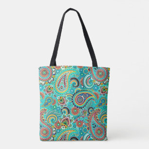 Niedliches mehrfarbiges Paisley-Muster Tasche