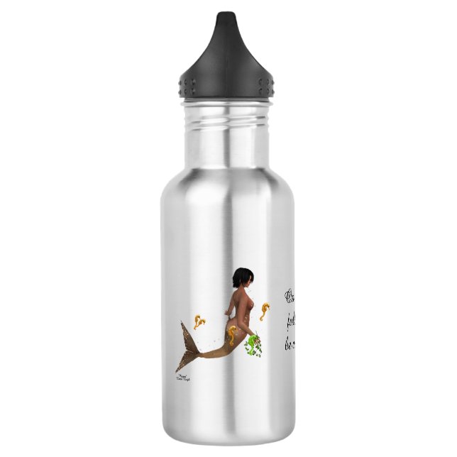 Niedliches Mermaid mit Seepferden Wasserflasche (Links)