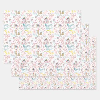 Niedliches Mermaied Craft Decoupage Scrapbook und  Geschenkpapier Set