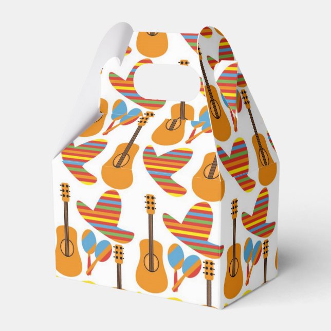 Niedliches mexikanisches Fiesta-Muster Geschenkschachtel (Vorderseite)