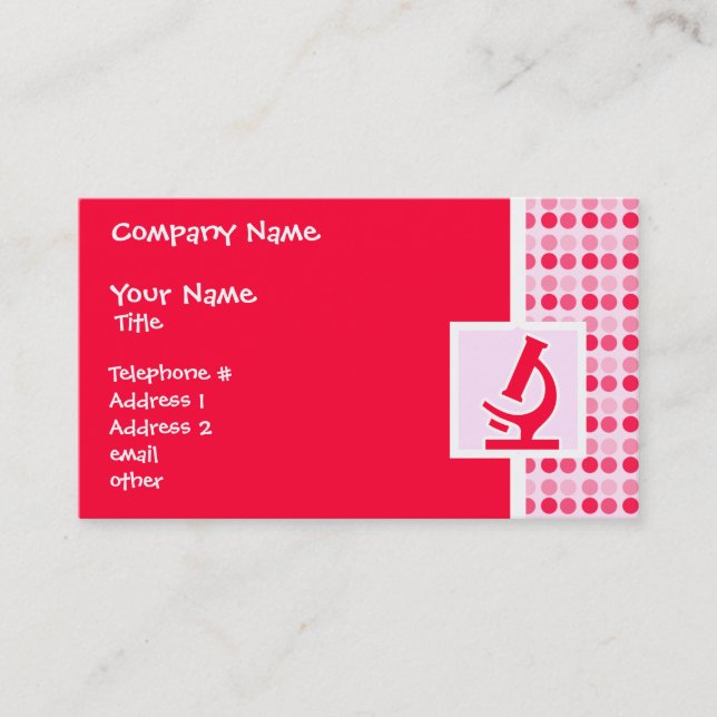 Niedliches Mikroskop Visitenkarte (Vorderseite)