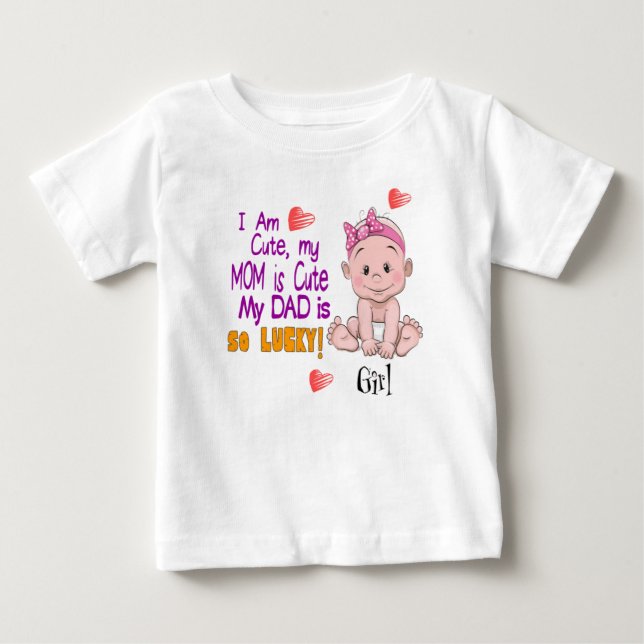 NIEDLICHES MILCHMÄDCHEN BABY T-SHIRT (Vorderseite)