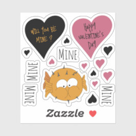 Niedliches Mine Mine Mine Puffer Fish Theme Aufkleber