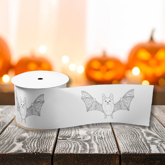 Niedliches Minimal Bat mit Flügelleinen Art Hallow Satinband (Von Creator hochgeladen)