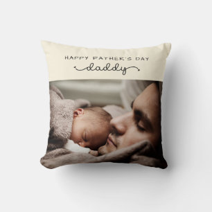 Niedliches Minimalistisches Foto des eigenen Vater Kissen