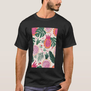 Niedliches Minimalistisches Muster Art Dragon Fruc T-Shirt