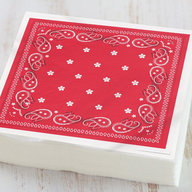 Niedliches Minimalistisches Red Bandana Muster Serviette (Von Creator hochgeladen)