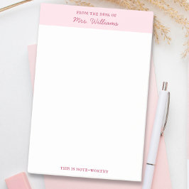 Niedliches Minimalistisches Rosa vom Schreibtisch  Post-it Klebezettel