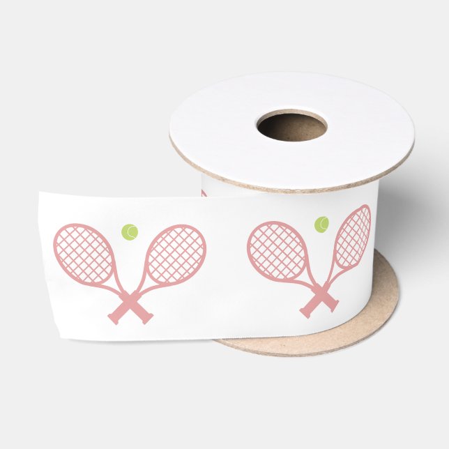 Niedliches Minimalistisches Tennismuster Satinband (Spule)