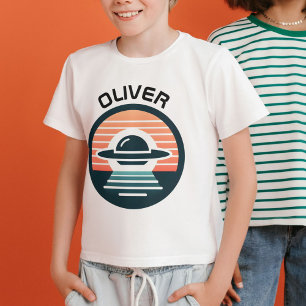 Niedliches Minimalistisches UFO bei Sonnenuntergan T-Shirt