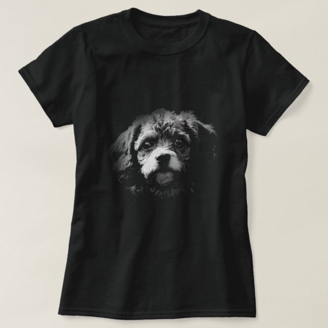 Niedliches Mischhundepudel T-Shirt (Design vorne)