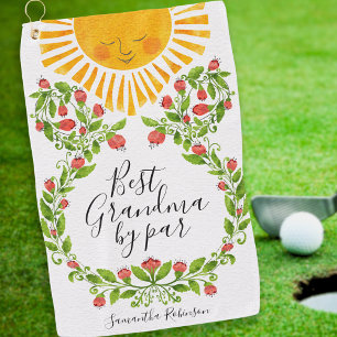 Niedliches Mit Monogramm Bestes Oma von Par Golfhandtuch