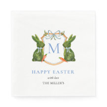 Niedliches Mit Monogramm Thema Bunny Oster