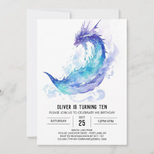 Niedliches mittelalterliches Drachenabenteuer Gebu Einladung