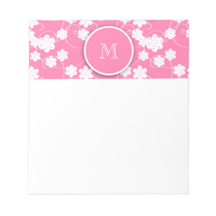 Niedliches Mod-Rosa Blume-Muster, Ihre erste Notizblock