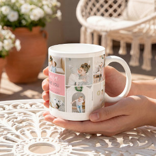 Niedliches Modern Mama Foto Collage Geschenk Kaffeetasse