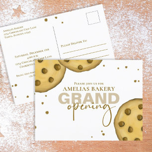 Niedliches modernes Bäckerei Grand Opening Whimsic Postkarte