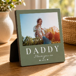 Niedliches, modernes DADDY Vatertag benutzerdefini Fotoplatte
