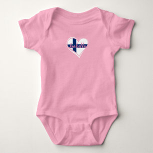 Niedliches modernes Finnland Flaggenherz Finnische Baby Strampler