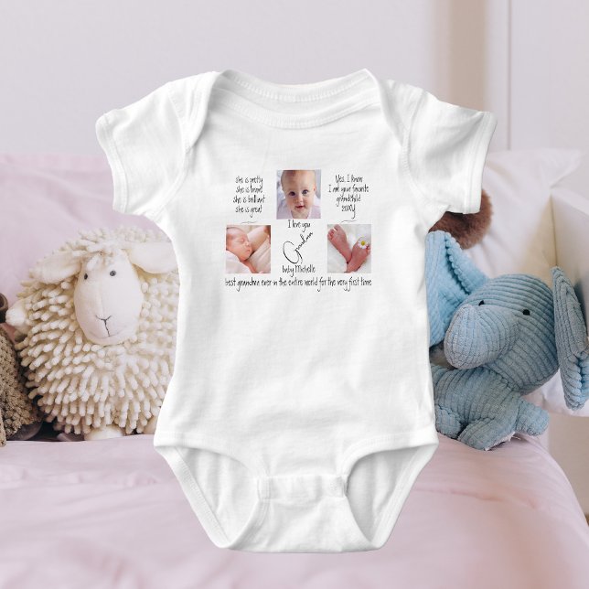 Niedliches modernes Fotomaterial I Liebe You Oma Baby Strampler (Von Creator hochgeladen)