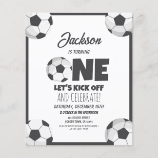 Niedliches modernes Fußballbudget 1. Geburtstag Ei