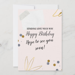 Niedliches modernes Happy Birthday wünscht Karte