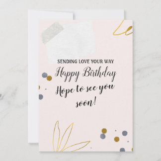 Niedliches modernes Happy Birthday wünscht Karte
