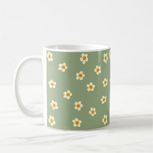 Niedliches modernes Milchmuster Grün Kaffeetasse