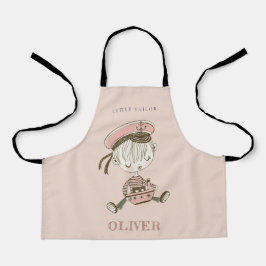 Niedliches, modernes Rosa Girl Little Sailor Nauti Schürze