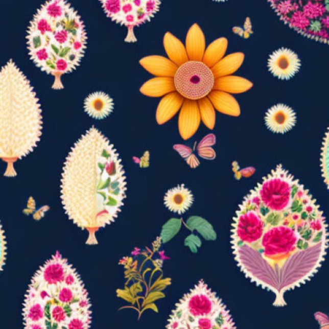 Niedliches, modernes und elegantes florales Retro- Tasche (Von Creator hochgeladen)