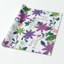 Niedliches, modernes und farbenfroh florales Happy