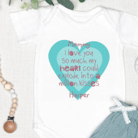 Niedliches Mommy Gedicht am blauen Herzen Personal
