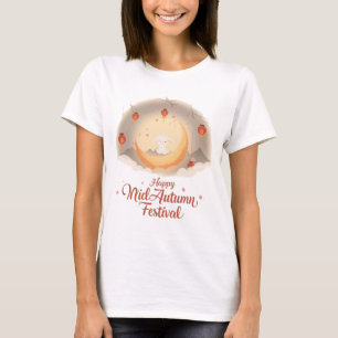 Niedliches Mondkaninchen - Happy Mid Herbst Festiv T-Shirt