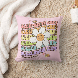 Niedliches Mongram Sleepaway Summer Camp Kissen