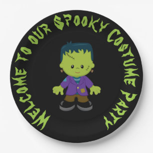 Niedliches Monster-Boy Halloween-Kostüm-Party Pappteller
