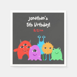 Niedliches Monster Geburtstag Serviette