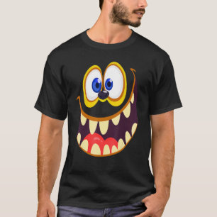 Niedliches Monster-Gesicht Halloween Kindererwachs T-Shirt