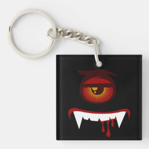 Niedliches Monster-Gesicht Schlüsselanhänger