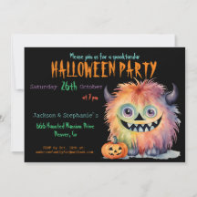 Niedliches Monster-Halloween-Party