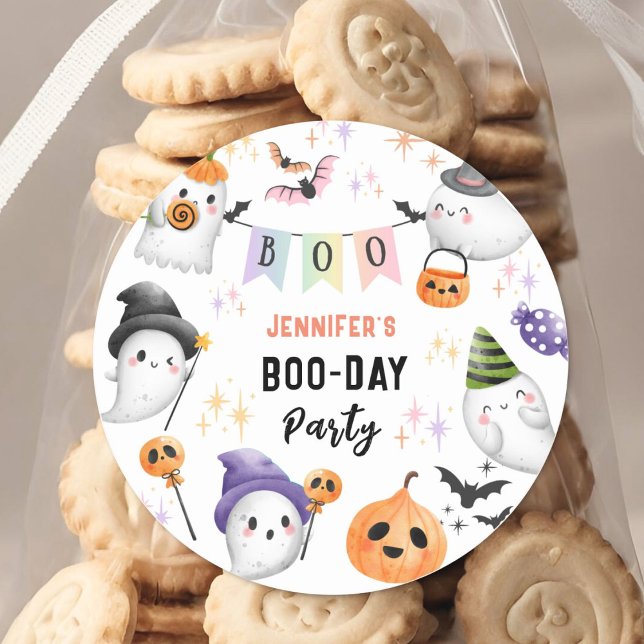 Niedliches Monster Kids Kostüm Halloween Geburtsta Runder Aufkleber (Von Creator hochgeladen)