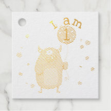 Niedliches Monster mit Balloon Birthday Sq
