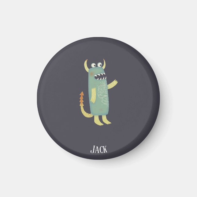 Niedliches Monster Personalisiert Magnet (Vorne)